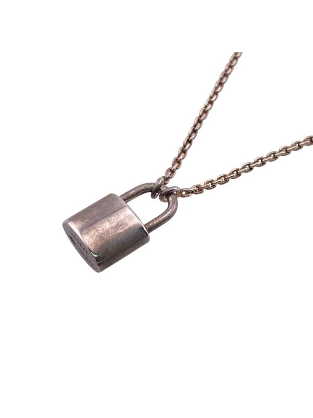 Louis Vuitton Silver Lock It Learn Pendant 925 Sterling Padlock